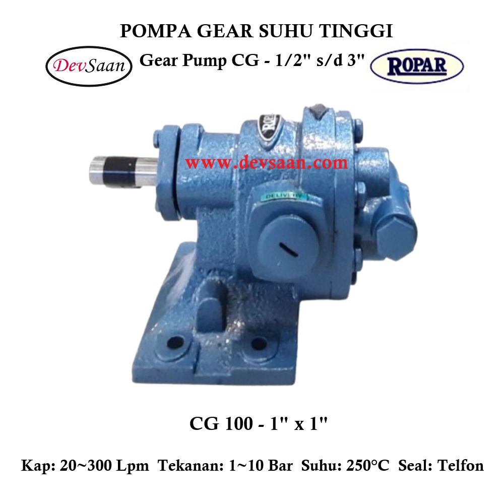 Gear Pump Helikal CG 100 Pompa Roda Gigi