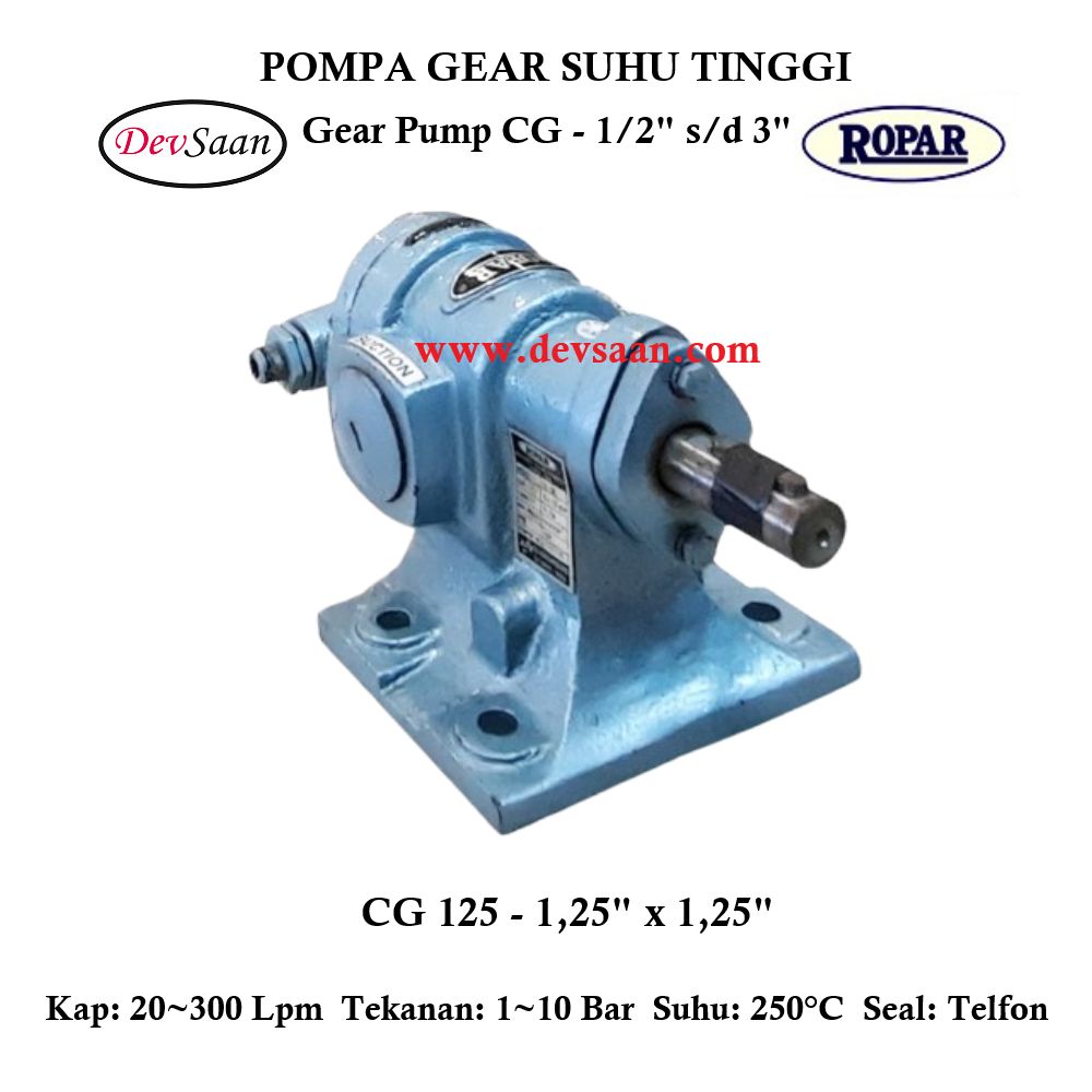 Gear Pump Helikal CG 125 Pompa Roda Gigi