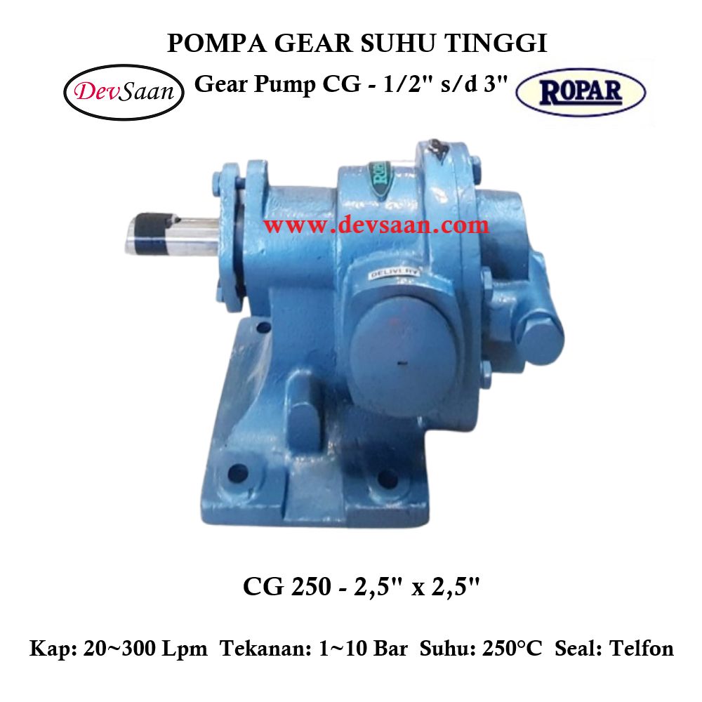 Gear Pump Helikal CG 250 Pompa Roda Gigi