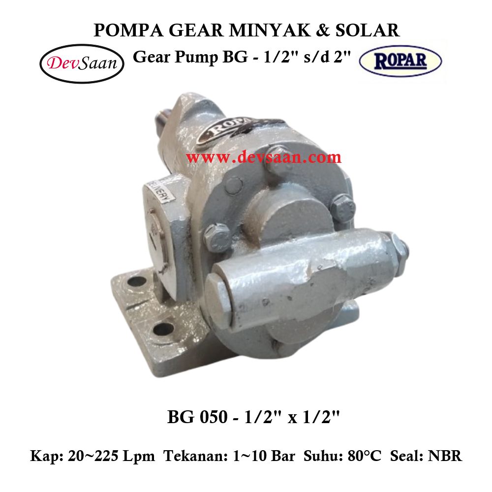 Gear Pump Helikal BG 050 Pompa Roda Gigi