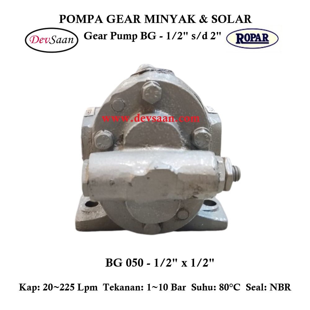 Gear Pump Helikal BG 050 Pompa Roda Gigi