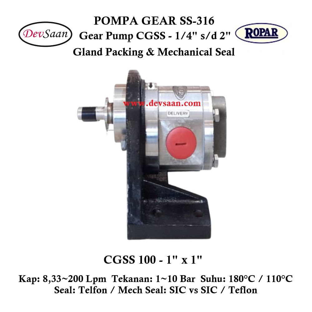 Gear Pump CGSS 100 (GP) Pompa Roda Gigi