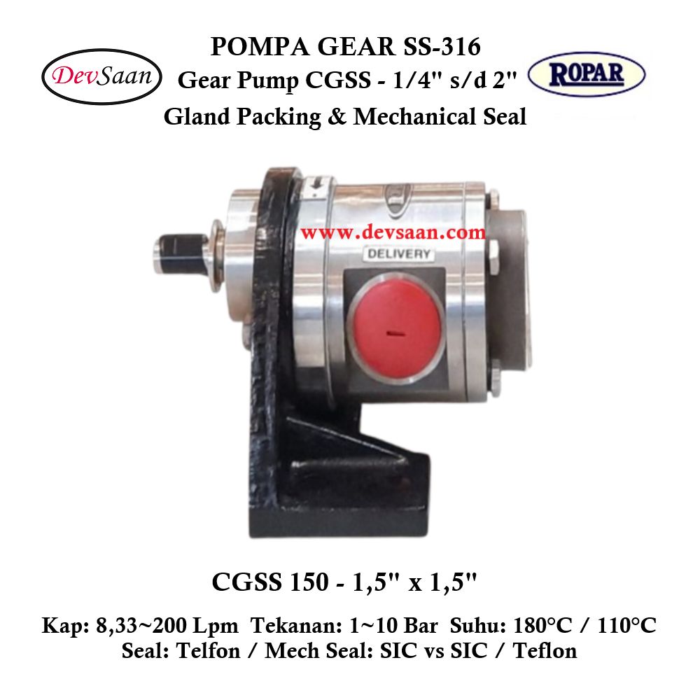 Gear Pump CGSS 150 (GP) Pompa Roda Gigi