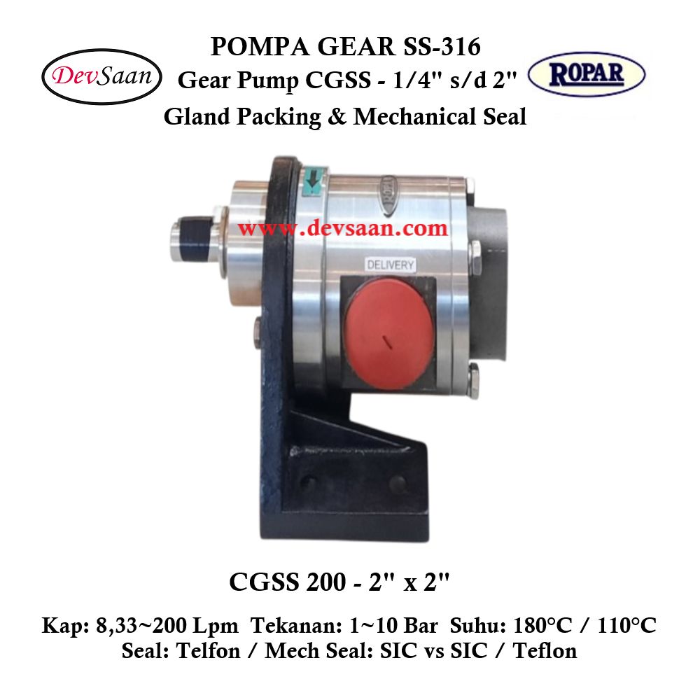 Gear Pump CGSS 200 (GP) Pompa Roda Gigi