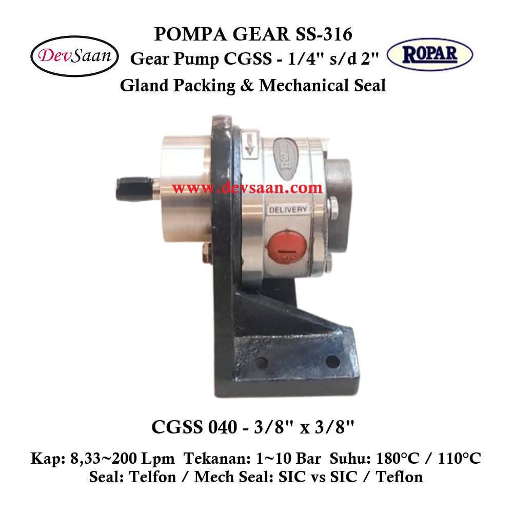 Gear Pump CGSS 040 (MS) Pompa Roda Gigi