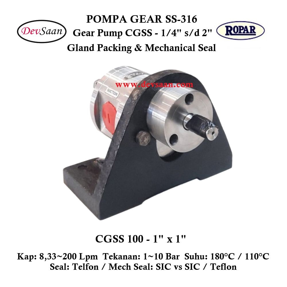 Gear Pump CGSS 100 (MS) Pompa Roda Gigi