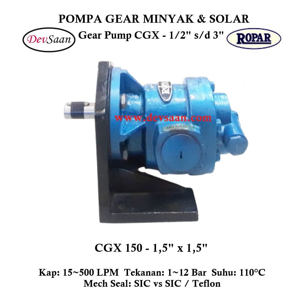 Gear Pump Helikal CGX 150 Pompa Roda Gigi