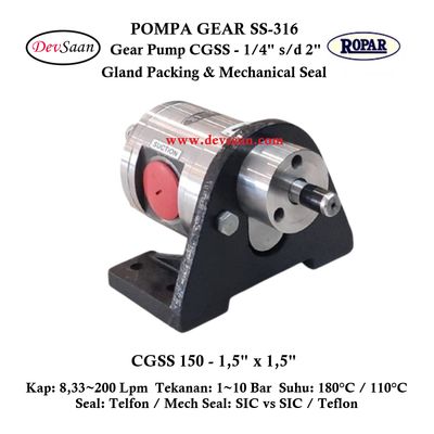 Gear Pump CGSS 150 (MS) Pompa Roda Gigi Gear Pump CGSS 150 (MS) Pompa Roda Gigi