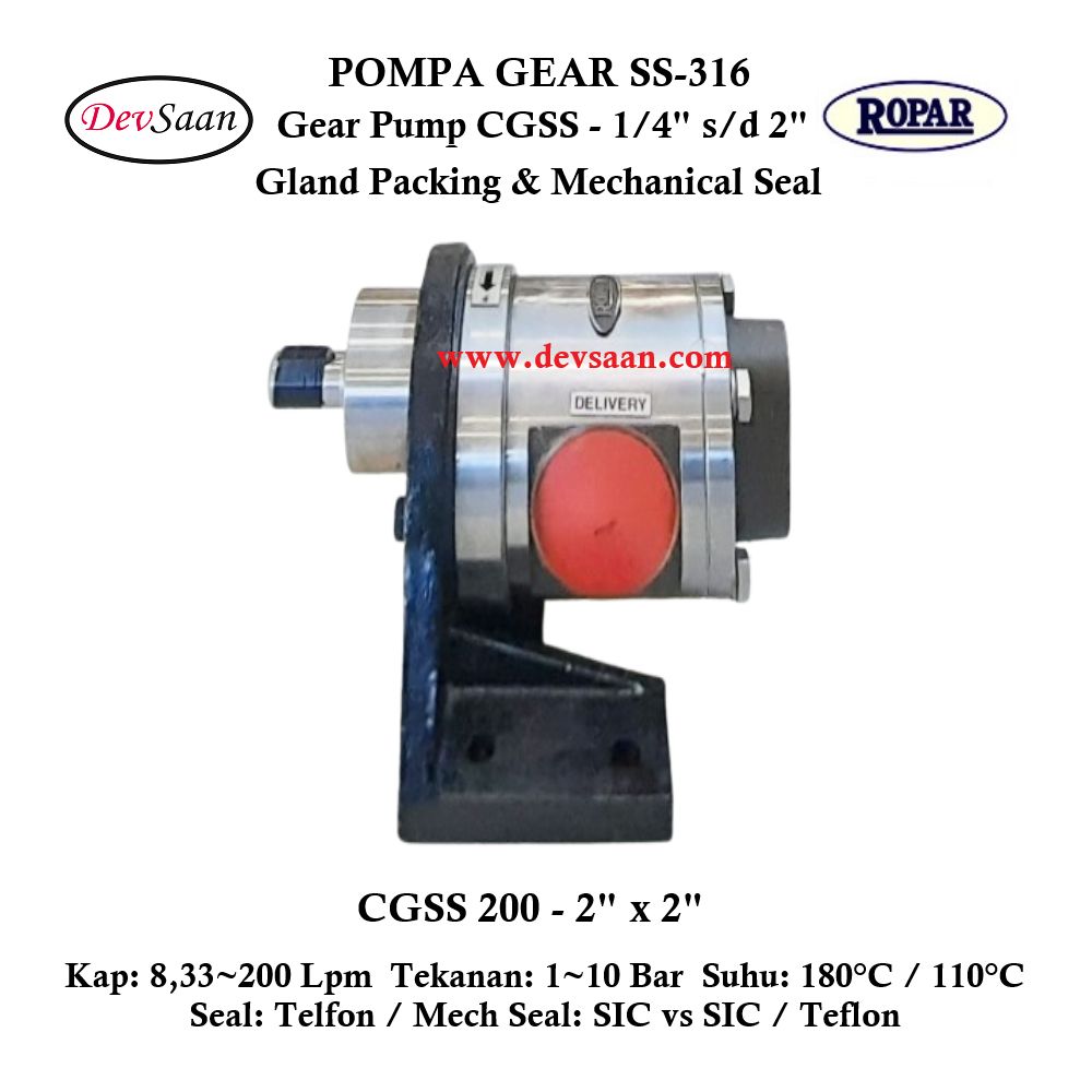 Gear Pump CGSS 200 (MS) Pompa Roda Gigi