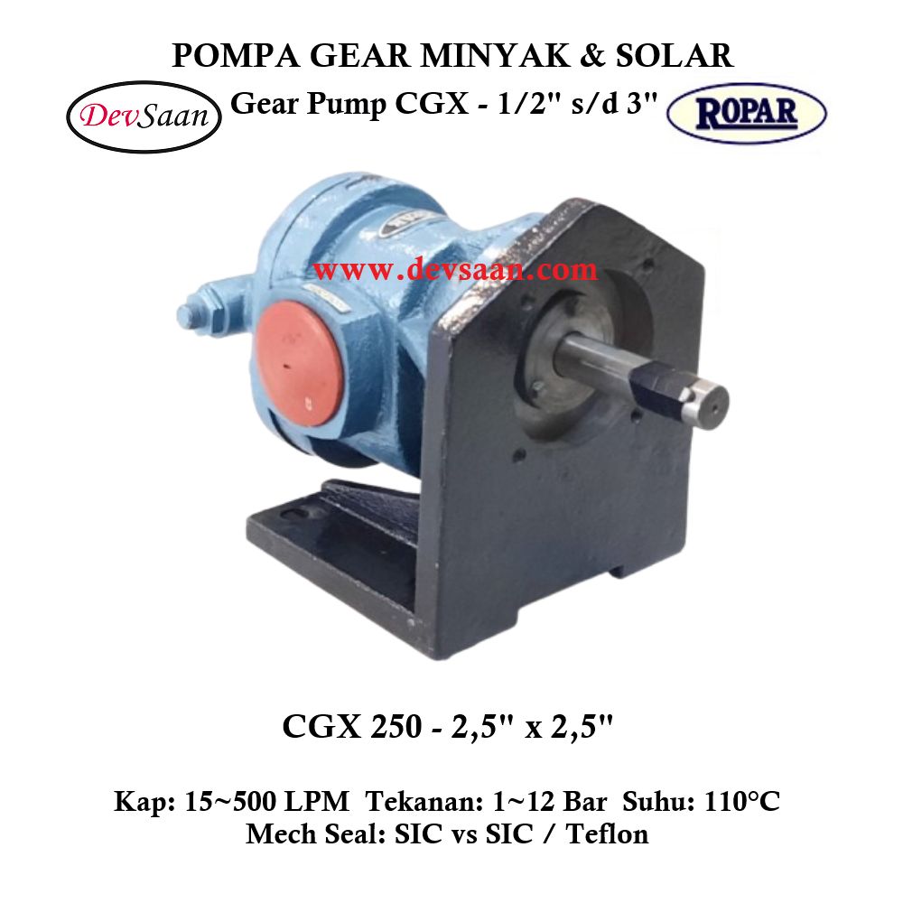 Gear Pump Helikal CGX 250 Pompa Roda Gigi