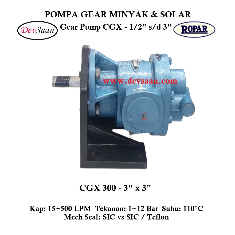 Gear Pump Helikal CGX 300 Pompa Roda Gigi
