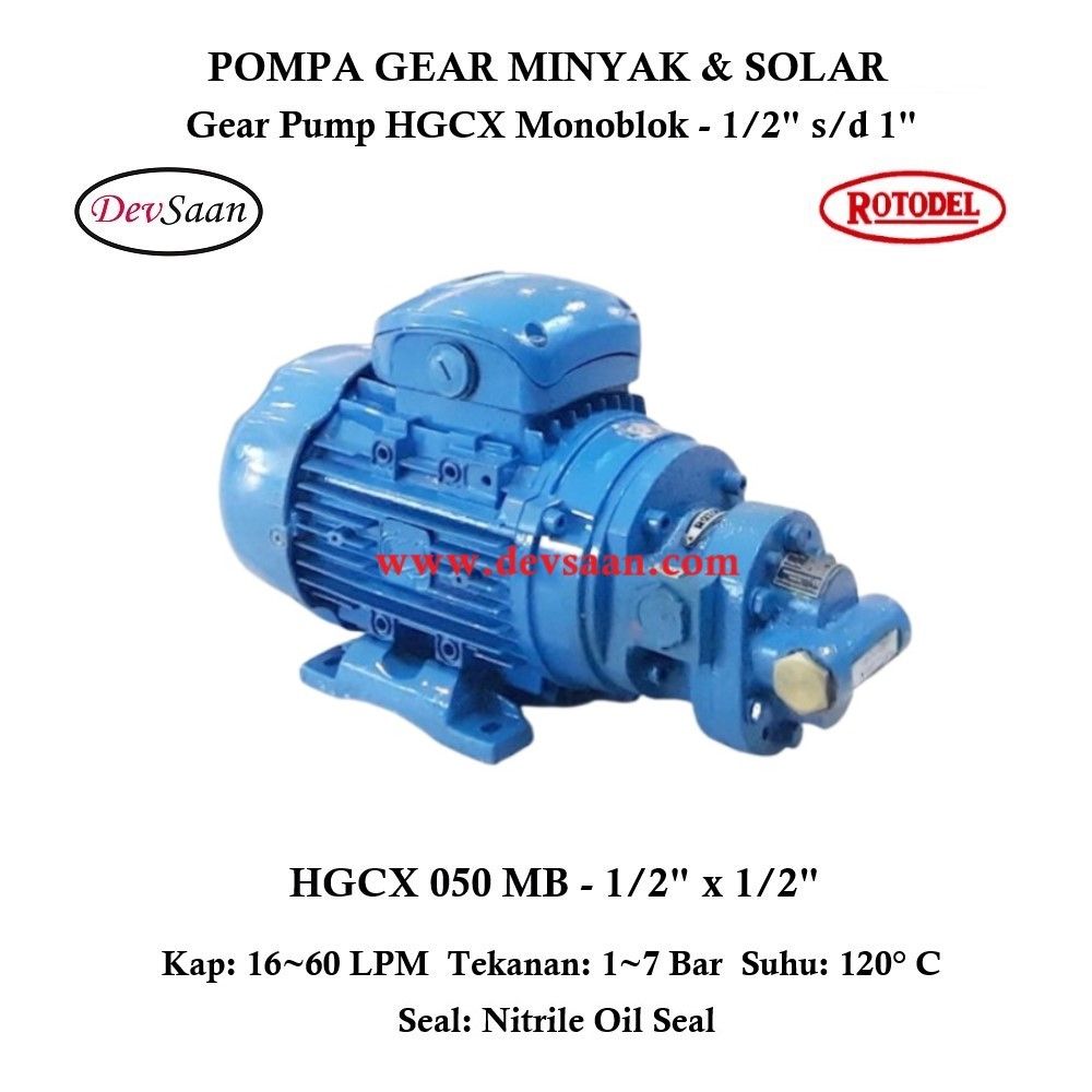 Gear Pump HGCX-050 Pompa Oli Monoblok