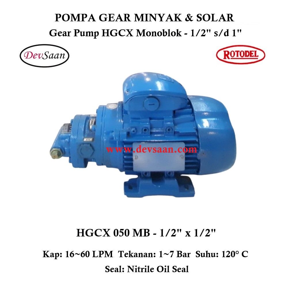 Gear Pump HGCX-050 Pompa Oli Monoblok