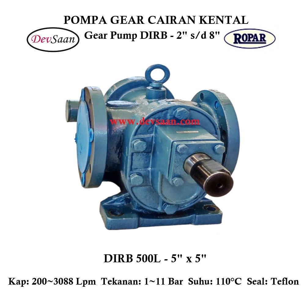 Gear Pump Rotari DIRB 500L Pompa Roda Gigi
