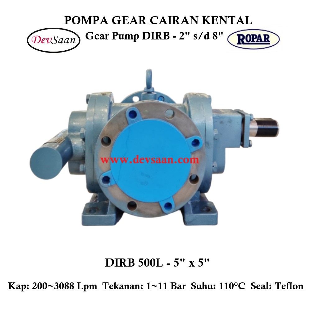 Gear Pump Rotari DIRB 500L Pompa Roda Gigi