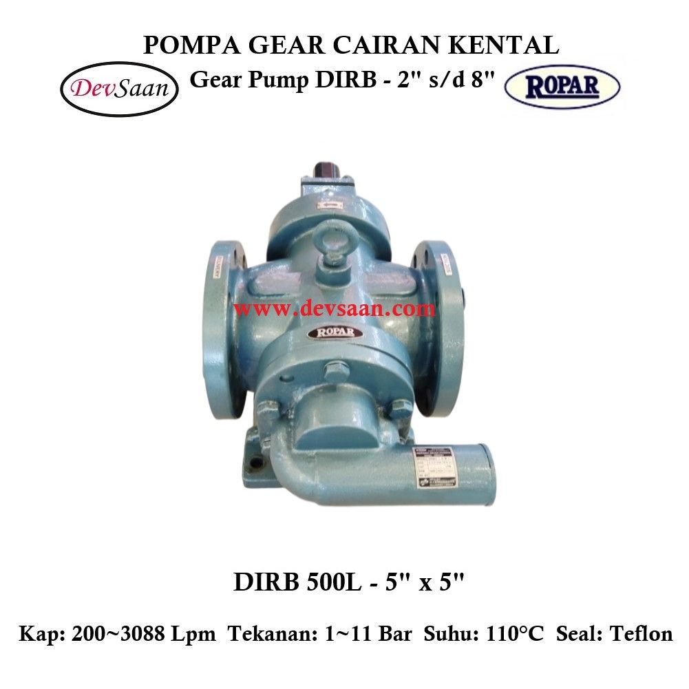 Gear Pump Rotari DIRB 500L Pompa Roda Gigi