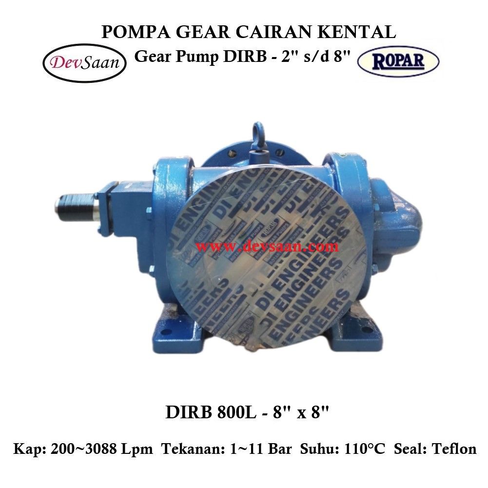 Gear Pump Rotari DIRB 800L Pompa Roda Gigi