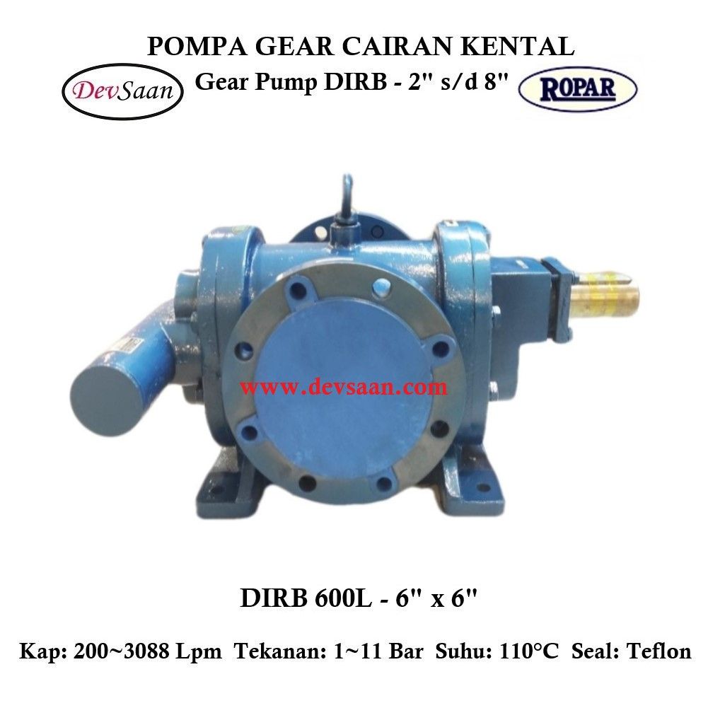 Gear Pump Rotari DIRB 600L Pompa Roda Gigi