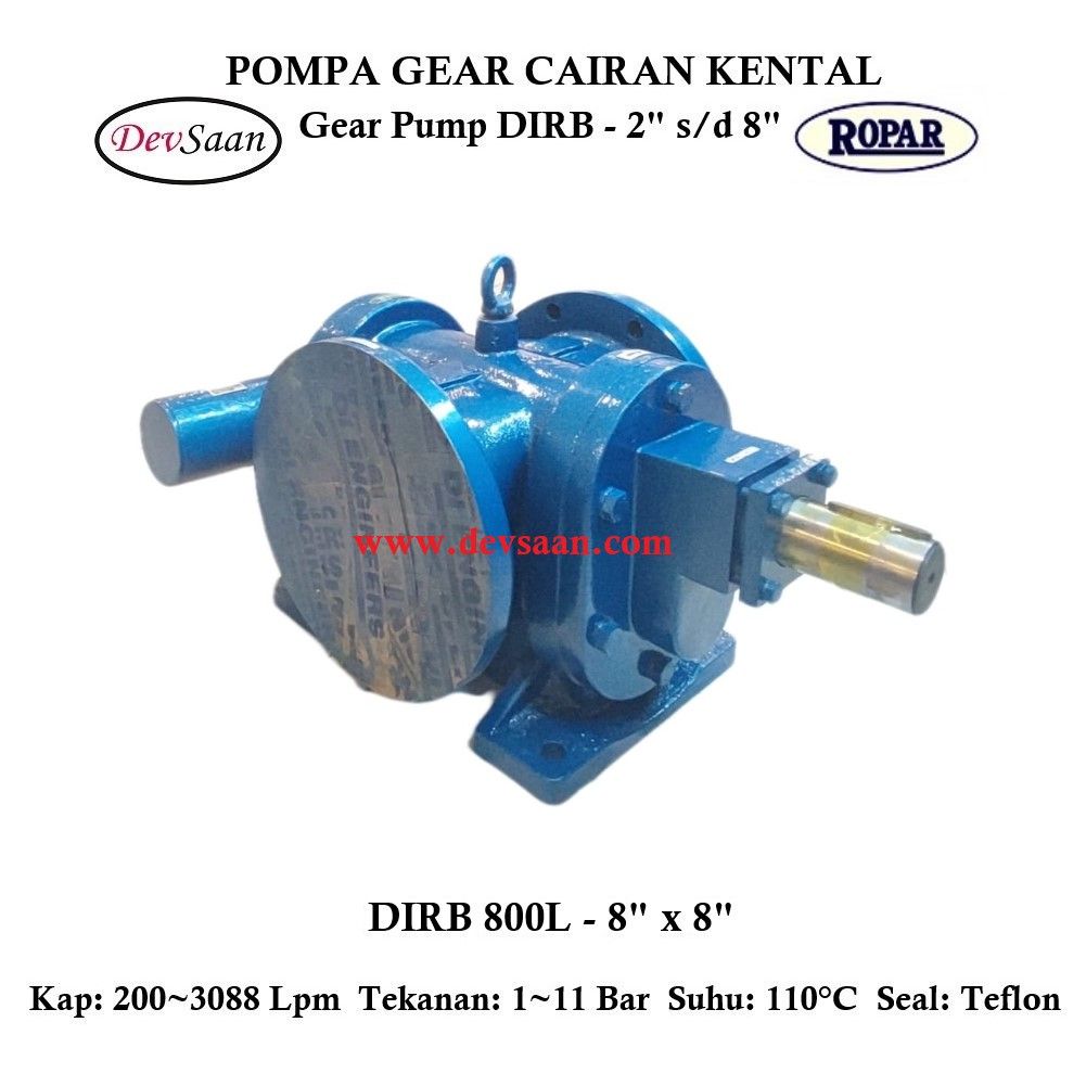 Gear Pump Rotari DIRB 800L Pompa Roda Gigi