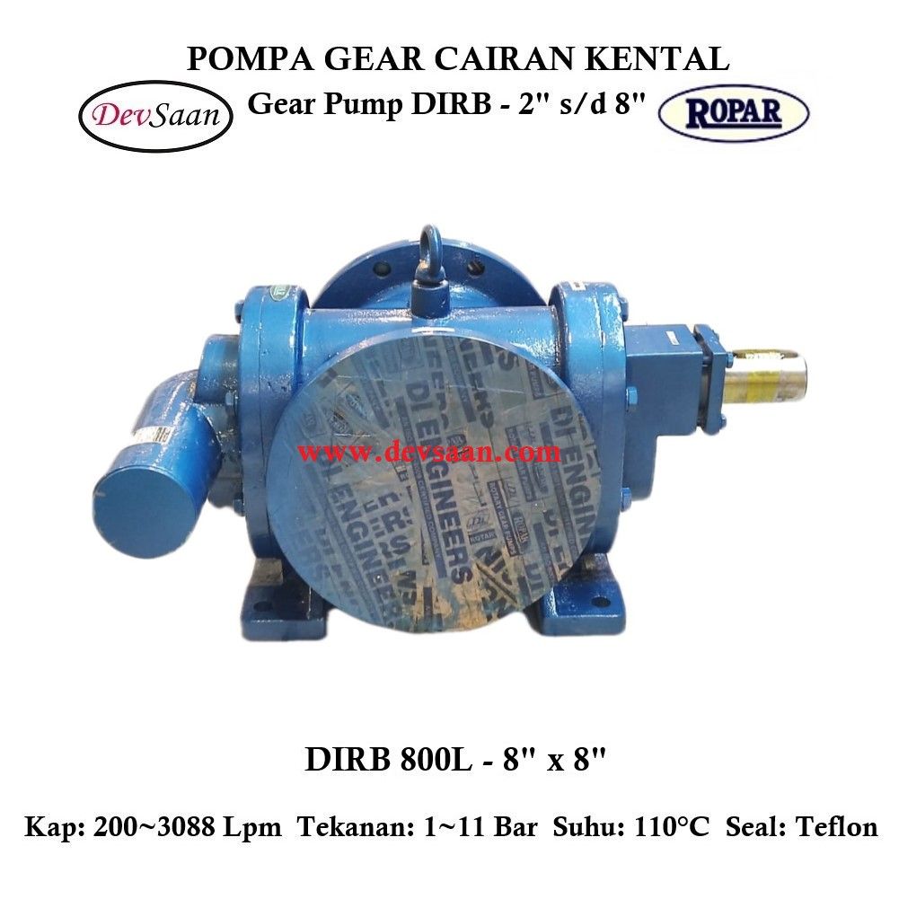 Gear Pump Rotari DIRB 800L Pompa Roda Gigi