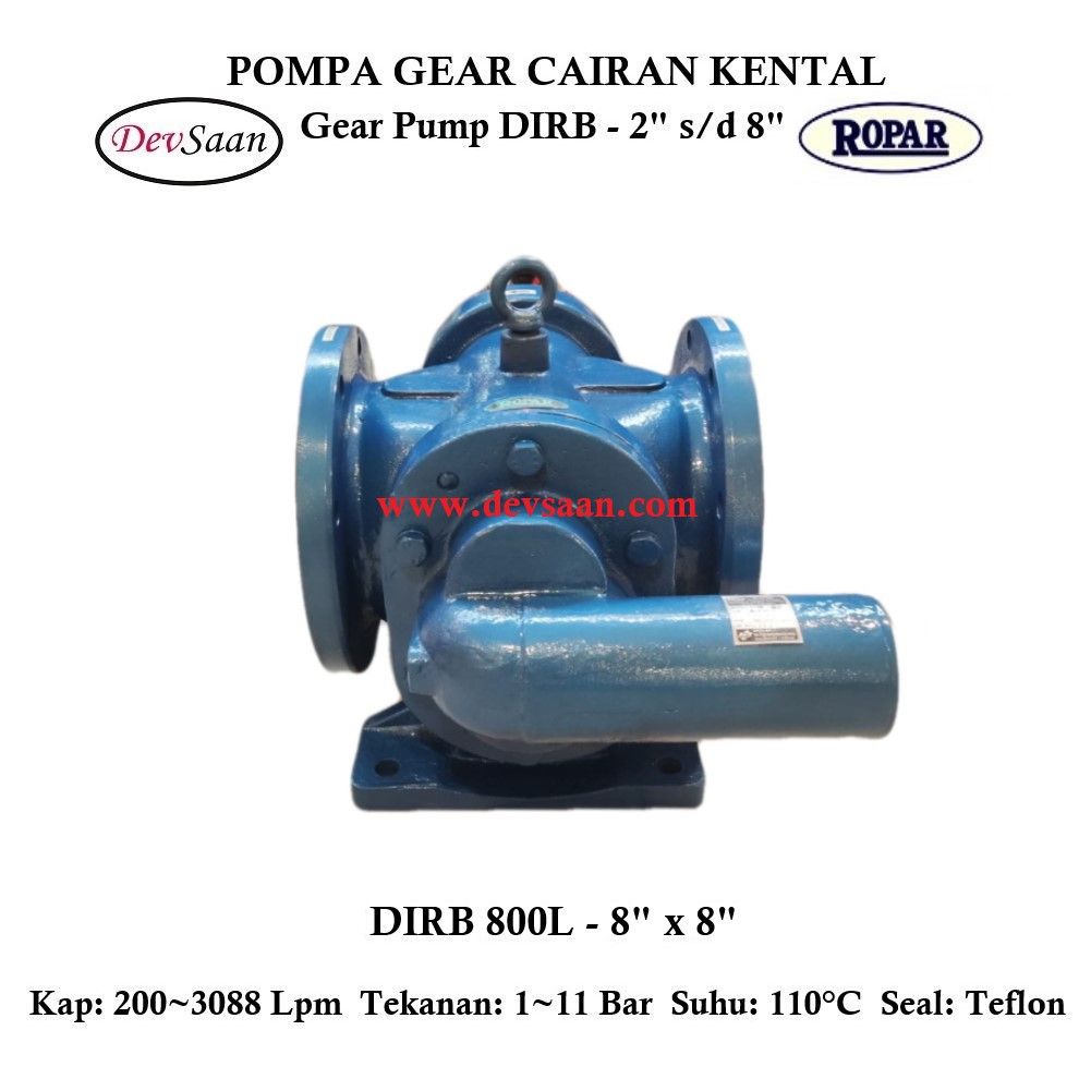 Gear Pump Rotari DIRB 800L Pompa Roda Gigi