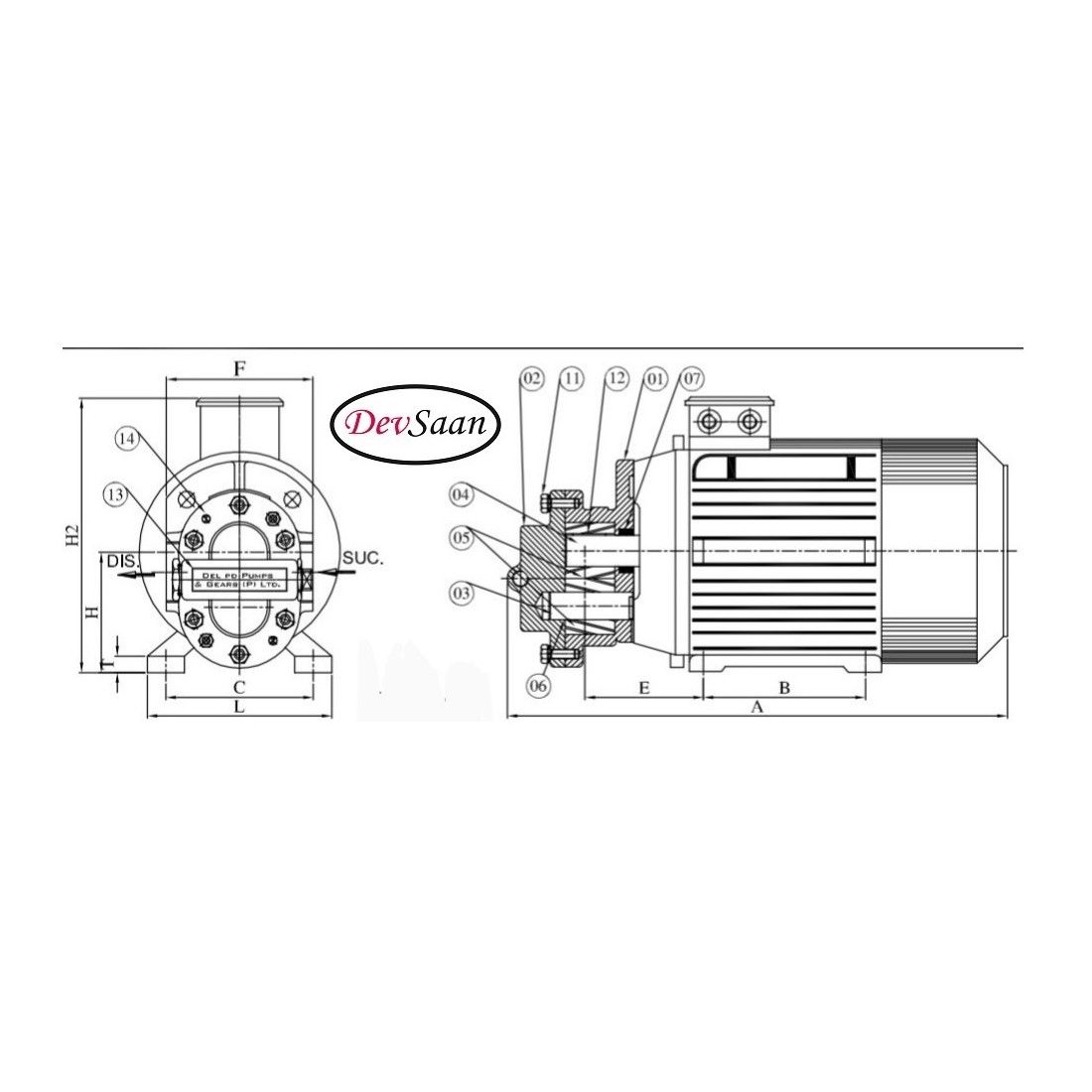 Gear Pump HGCX-075 Pompa Oli Monoblok