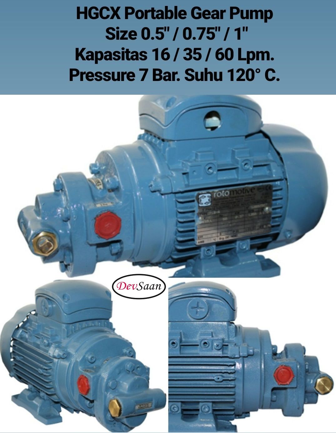 Gear Pump HGCX-100 Pompa Oli Monoblok