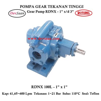 Gear Pump Rotari RDNX 100L Tekanan Tinggi