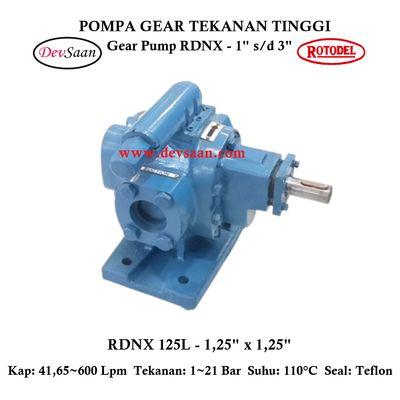 Gear Pump Rotari RDNX 125L Tekanan Tinggi