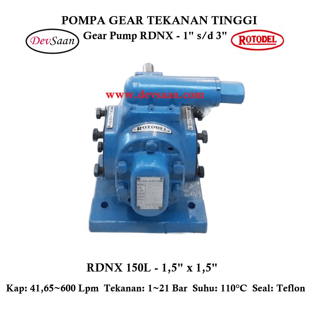 Gear Pump Rotari RDNX 150L Tekanan Tinggi