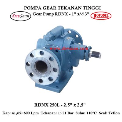 Gear Pump Rotari RDNX 250L Tekanan Tinggi