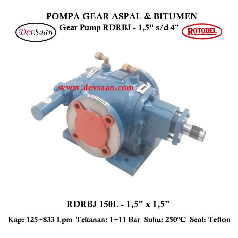 Gear Pump Rotari Jacket RDRBJ 150L Pompa Aspal