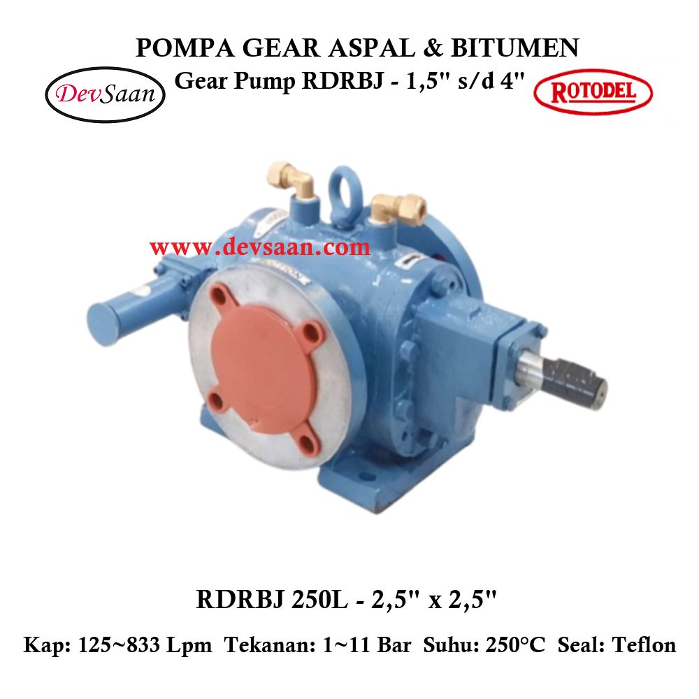 Gear Pump Rotari Jacket RDRBJ 250L Pompa Aspal
