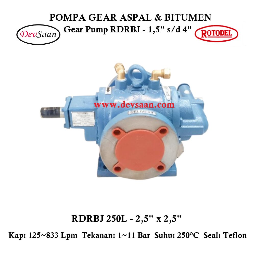Gear Pump Rotari Jacket RDRBJ 250L Pompa Aspal