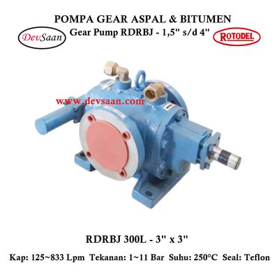 Gear Pump Rotari Jacket RDRBJ 300L Pompa Aspal