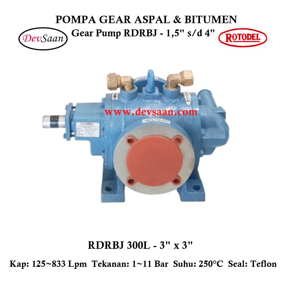 Gear Pump Rotari Jacket RDRBJ 300L Pompa Aspal