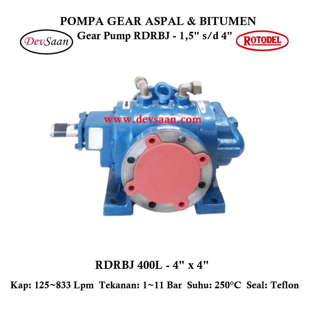Gear Pump Rotari Jacket RDRBJ 400L Pompa Aspal