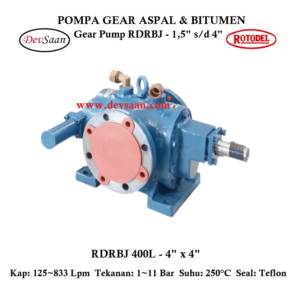 Gear Pump Rotari Jacket RDRBJ 400L Pompa Aspal
