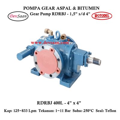 Gear Pump Rotari Jacket RDRBJ 400L Pompa Aspal