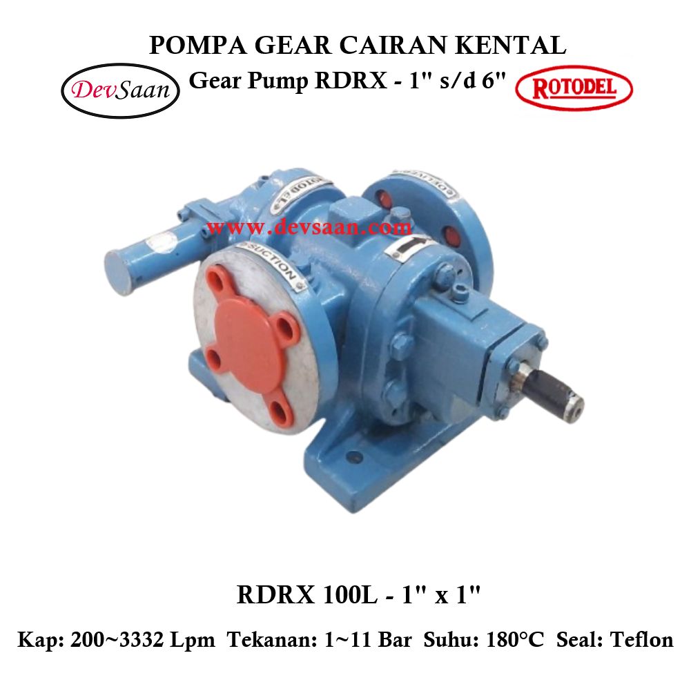 Gear Pump Rotari RDRX 100L Pompa Roda Gigi