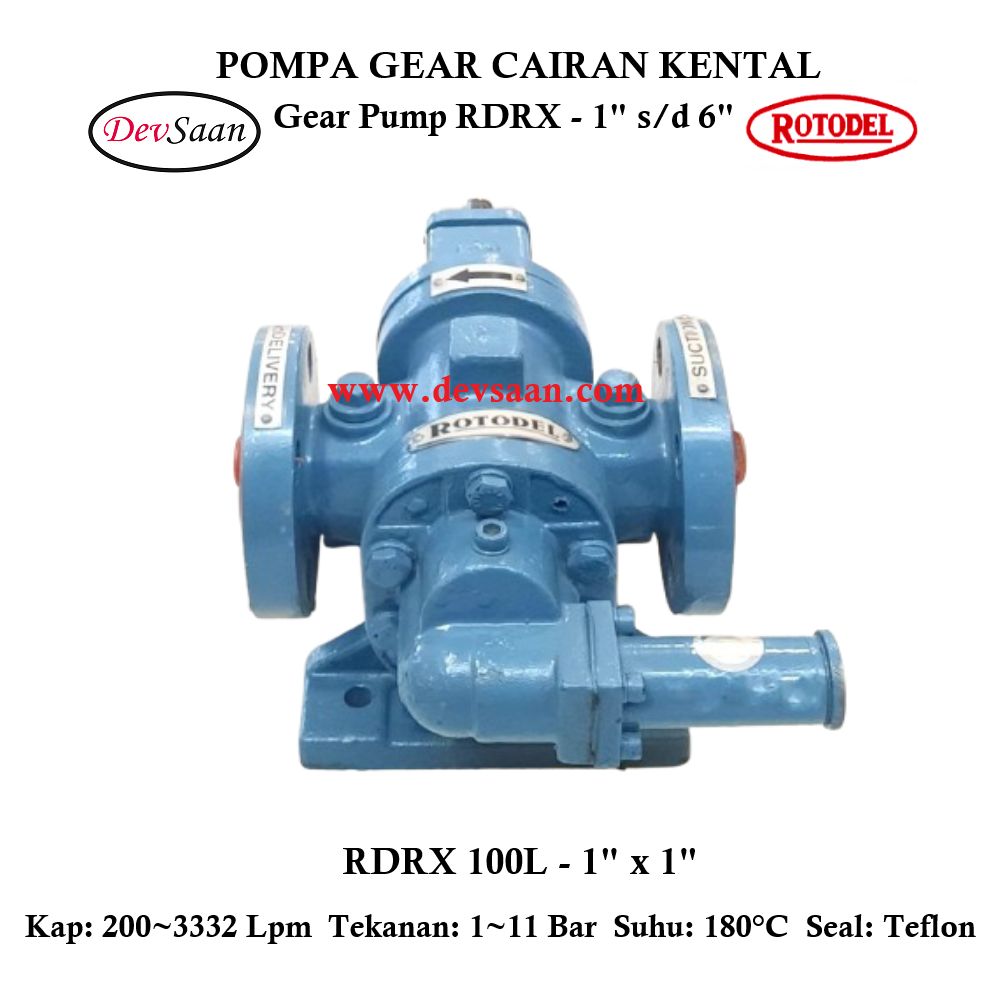 Gear Pump Rotari RDRX 100L Pompa Roda Gigi