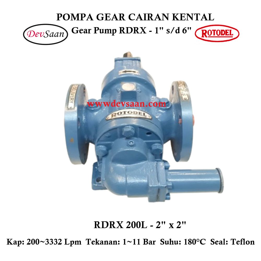 Gear Pump Rotari RDRX 200L Pompa Roda Gigi