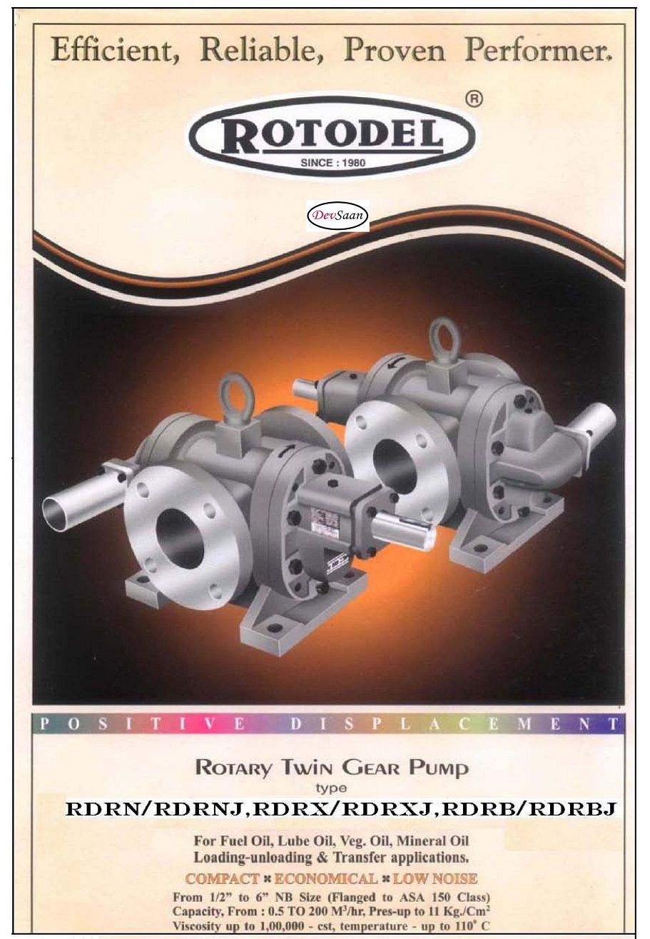 Gear Pump Rotari RDRX 250L Pompa Roda Gigi