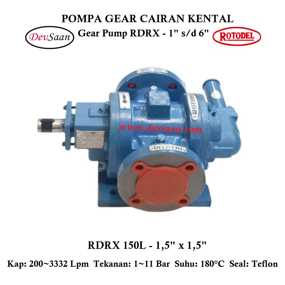 Gear Pump Rotari RDRX 150L Pompa Roda Gigi