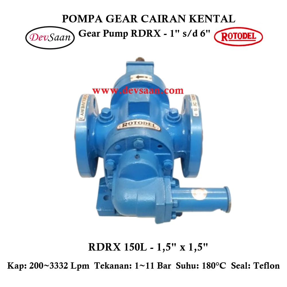 Gear Pump Rotari RDRX 150L Pompa Roda Gigi
