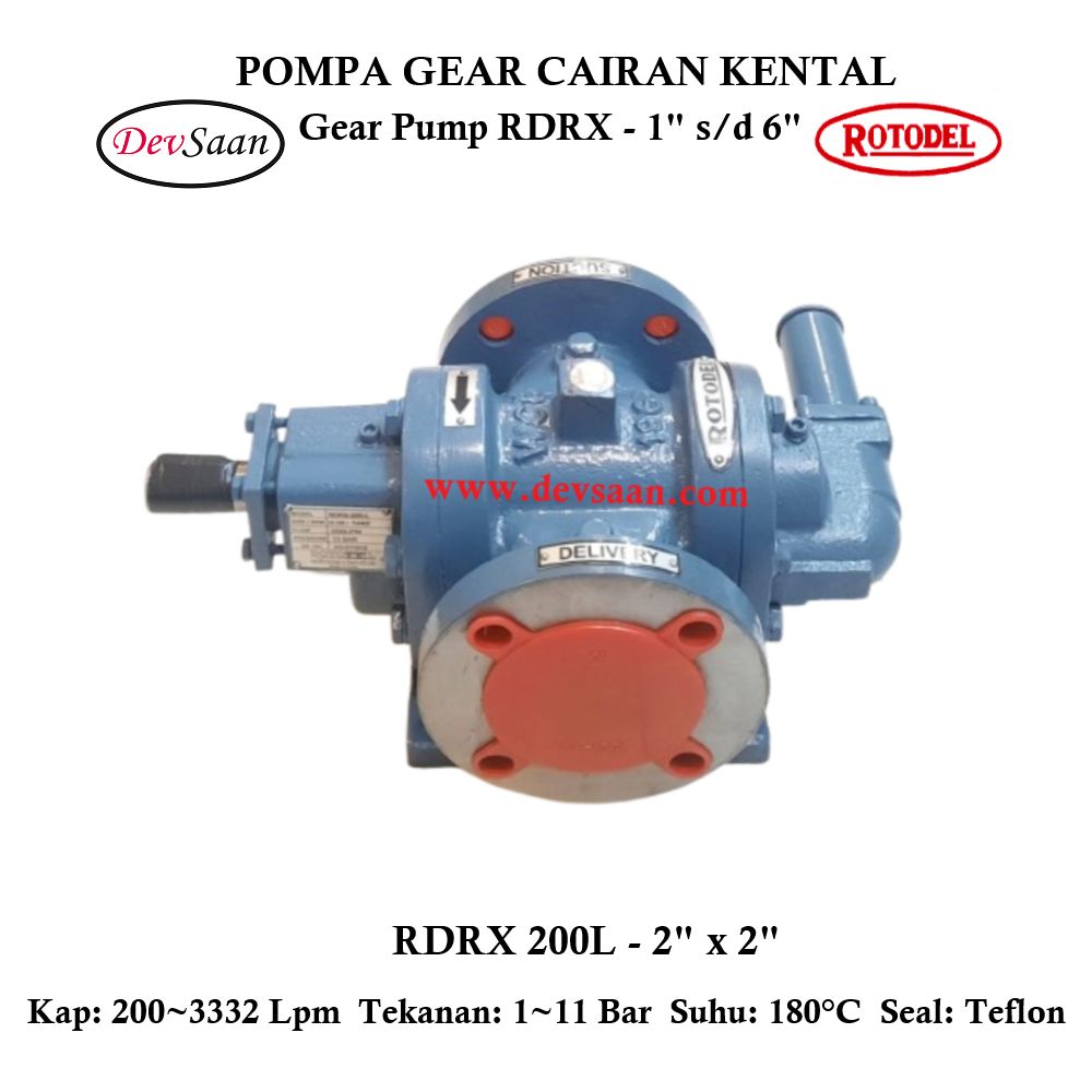 Gear Pump Rotari RDRX 200L Pompa Roda Gigi