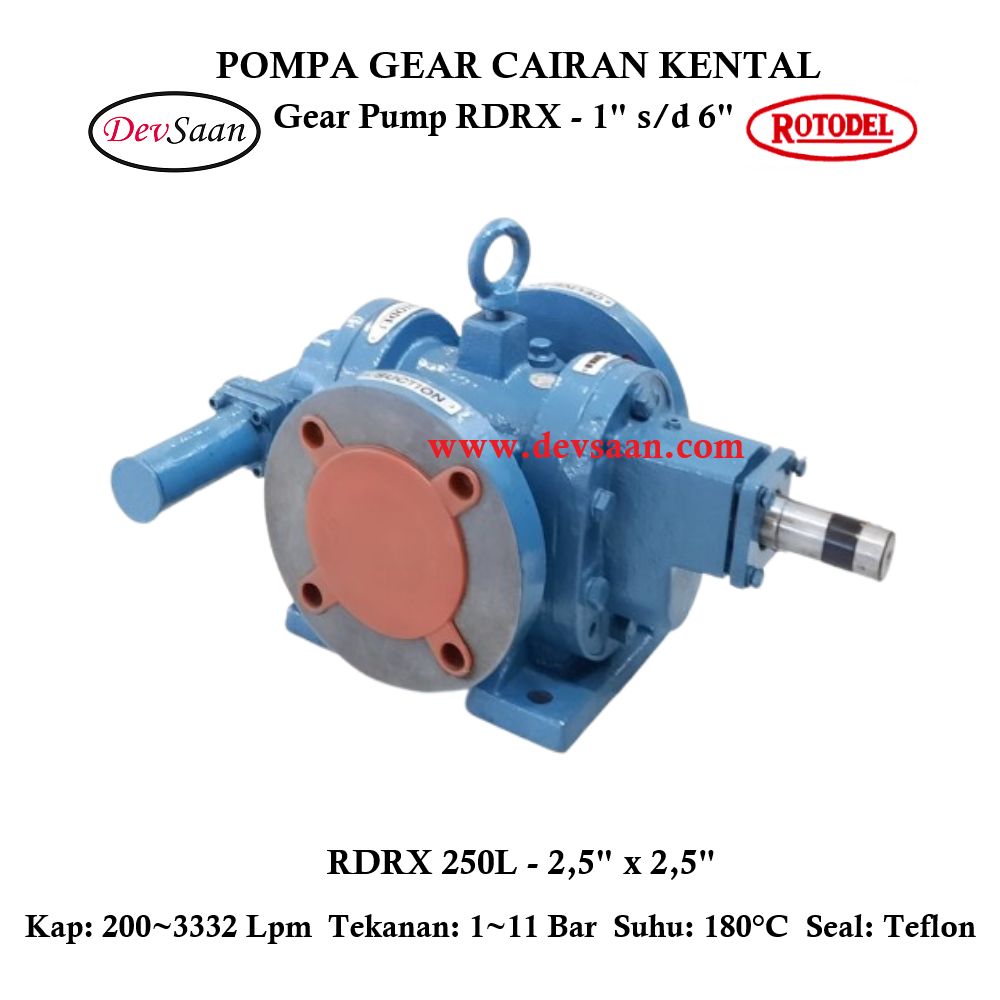 Gear Pump Rotari RDRX 250L Pompa Roda Gigi