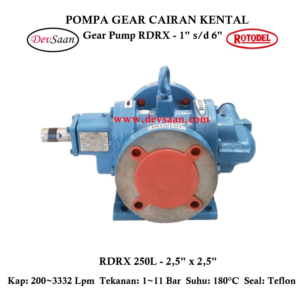 Gear Pump Rotari RDRX 250L Pompa Roda Gigi