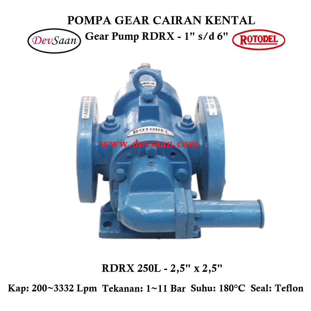 Gear Pump Rotari RDRX 250L Pompa Roda Gigi