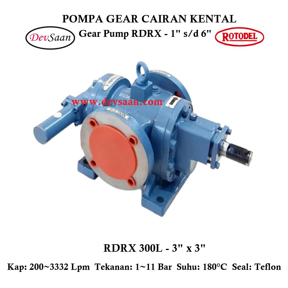 Gear Pump Rotari RDRX 300L Pompa Roda Gigi